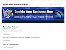 Tablet Screenshot of doubleyourbusinessnow.com